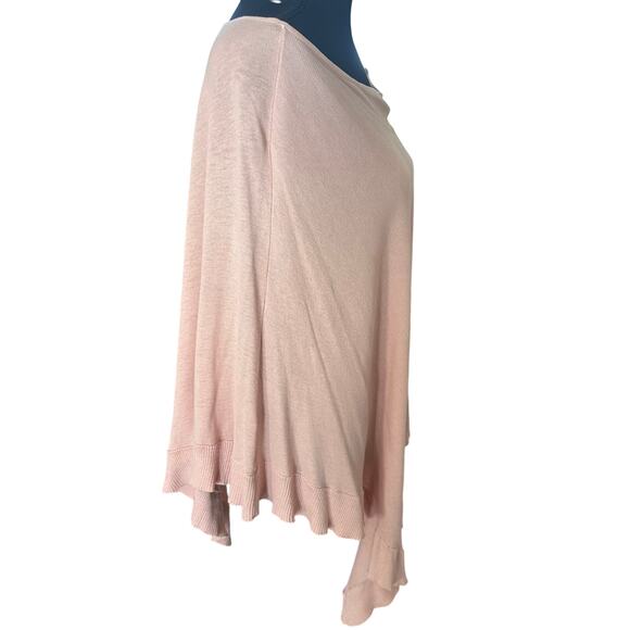 BCBG MaxAzria - Silk Baby Pink Ruffle Poncho - OS - Picture 4 of 7